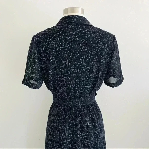 Vintage Liz Claiborne Polka Dot Midi Dress Retro - Picture 4 of 9